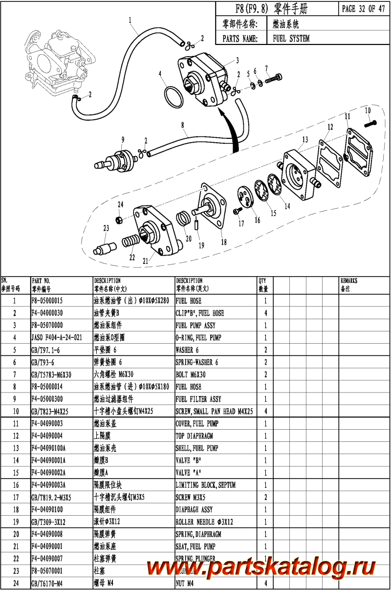  ,   , Parsun,  F9.8 FUEL SYSTEM /  