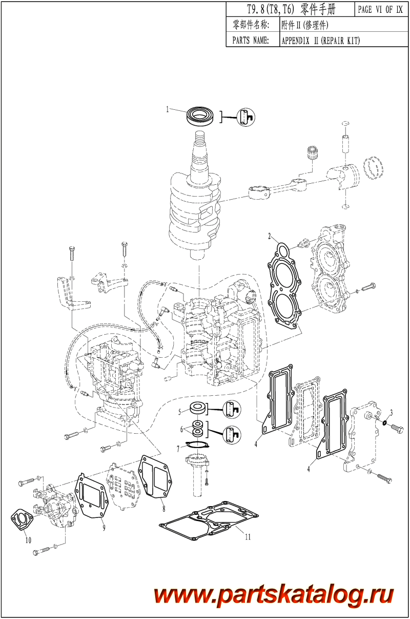   ,    , ,  T9.8 APPENDIX II(REPAIR KIT)