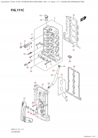 111C - Cylinder Head (Df90Awqh,Df100B) (111C -    (Df90Awqh, Df100B))