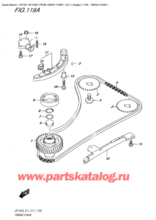  ,    ,  DF100A TL FROM 10003F-710001~ (E11)  2017 ,   - Timing  Chain