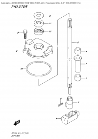 210A  -  Shift Rod (Df100At  E11) (210A -   (Df100At E11))