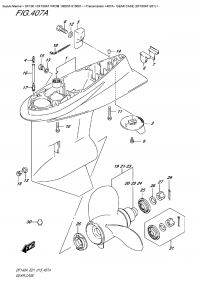 407A  -  Gear  Case (Df100At E01) (407A -    (Df100At E01))