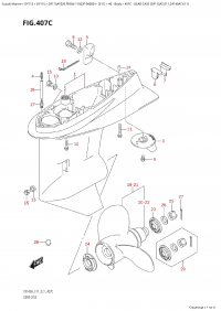 407C - Gear Case  (Df115At:e11,Df140At:e11) (407C -    (Df115At: e11, Df140At: e11))