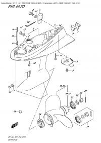 407D  -  Gear  Case (Df115Az E01) (407D -    (Df115Az E01))