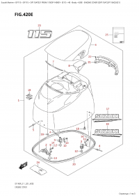 420E - Engine Cover  ((Df115At,Df115Az):021) (420E -   () ( (Df115At, Df115Az) : 021))