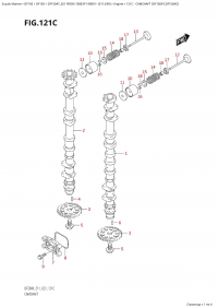 121C - Camshaft (Df150At,Df150Az) (121C -   (Df150At, Df150Az))