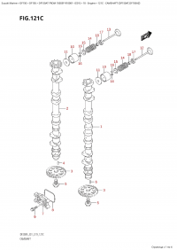 121C - Camshaft (Df150At,Df150Az) (121C -   (Df150At, Df150Az))