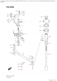 204A  -  Clutch  Shaft  (Df200At,Df175At,Df175Az,Df150At, (204A -   (Df200At, Df175At, Df175Az, Df150At,)