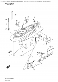 407A  -  Gear Case (Df150T)(Df175T) (407A -    (Df150T) (Df175T))