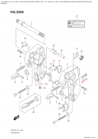 335D  -  Clamp  Bracket  (Df9.9Bt,Df9.9Bth,Df15At,Df20At, (335D -   (Df9.9Bt, Df9.9Bth, Df15At, Df20At,)