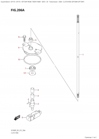 206A - Clutch Rod (Df150Ap,Df175Ap) (206A -   (Df150Ap, Df175Ap))