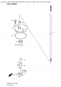 206A  - Clutch Rod  (Df200At) (206A -   (Df200At))