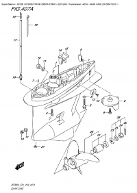 407A  - Gear Case  (Df200At  E01) (407A -    (Df200At E01))