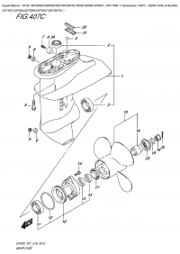 407C  -  Gear  Case  (4  Blade)  (Df15At)(Df20A)(Df20Ar)(Df20At)(Df20Ath) (407C -    (4 Blade) (Df15At) (Df20A) (Df20Ar) (Df20At) (Df20Ath))