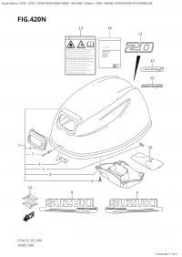 420N - Engine Cover ((Df20A:p01,Df20Ar):020) (420N -   () ( (Df20A: p01, Df20Ar) : 020))