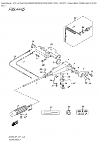 444D  -  Tiller  Handle  (Df20A  P01) (444D -  (Df20A P01))