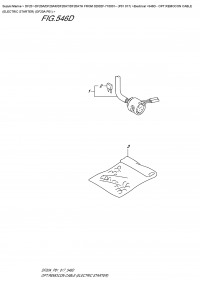 546D - Opt:remocon Cable (Electric Starter) (Df20A P01) (546D - :    () (Df20A P01))