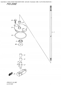 206E  -  Clutch Rod (Df225T  E01) (206E -   (Df225T E01))