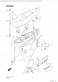 407C - Gear Case (Df225T) (407C -    (Df225T))
