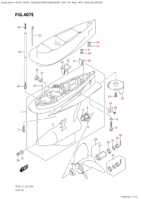 407E - Gear Case (Df225Z) (407E -    (Df225Z))