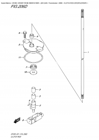 206D  -  Clutch Rod (Df225T)(Df250T) (206D -   (Df225T) (Df250T))