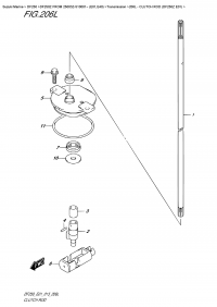 206L  -  Clutch Rod (Df250Z  E01) (206L -   (Df250Z E01))