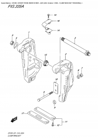 335A  -  Clamp Bracket  Transom(L) (335A -   Transom (L))