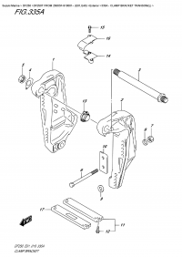 335A  -  Clamp Bracket  Transom(L) (335A -   Transom (L))