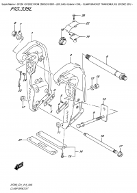 335L  -  Clamp Bracket  Transom(X,xx)  (Df250Z  E01) (335L -   Transom (X, xx) (Df250Z E01))