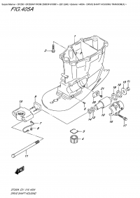 405A  -  Drive Shaft  Housing  Transom(X) (405A -    Transom (X))