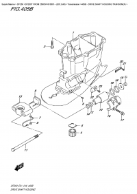 405B  -  Drive Shaft  Housing  Transom(X) (405B -    Transom (X))