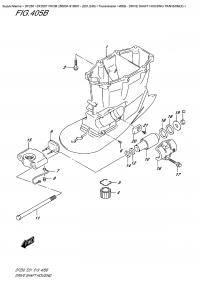 405B  -  Drive Shaft  Housing  Transom(X) (405B -    Transom (X))