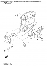 405B  -  Drive Shaft  Housing  Transom(X) (405B -    Transom (X))