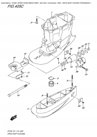 405C  -  Drive Shaft  Housing  Transom(Xx) (405C -    Transom (Xx))