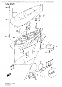 407E  -  Gear Case (Df225T)(Df250T) (407E -    (Df225T) (Df250T))