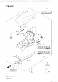 420E - Engine Cover ((Df250T,Df250Z):020) (420E -   () ( (Df250T, Df250Z) : 020))