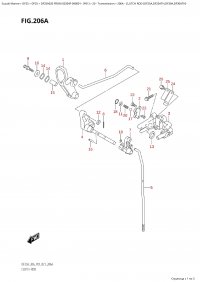 206A - Clutch  Rod  (Df25A,Df25Ath,Df30A,Df30Ath) (206A -   (Df25A, Df25Ath, Df30A, Df30Ath))