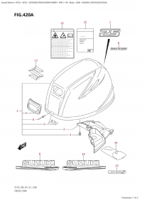 420A - Engine Cover (020:Df25A) (420A -   () (020: Df25A))