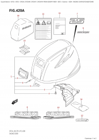 420A - Engine Cover  (Df25A)(Df25Ar) (420A -   () (Df25A) (Df25Ar))