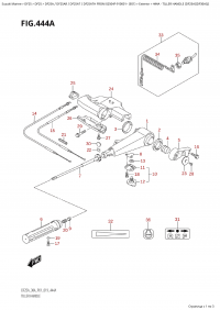 444A - Tiller Handle  (Df25A)(Df30Aq) (444A -  (Df25A) (Df30Aq))