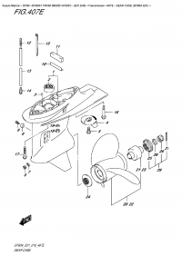 407E  -  Gear Case (Df80A  E01) (407E -    (Df80A E01))