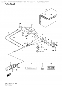 444A  -  Tiller Handle (Df8A  P01) (444A -  (Df8A P01))