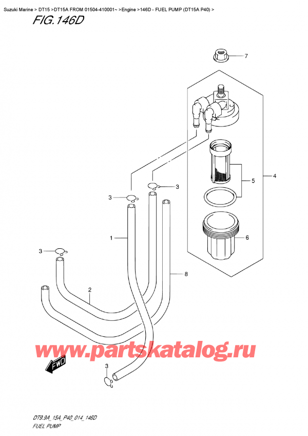 ,    , SUZUKI DT15A FROM 01504-410001~, Fuel  Pump  (Dt15A P40)