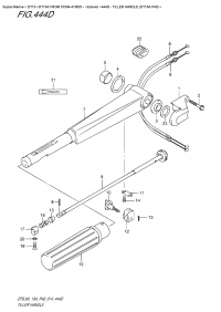 444D  -  Tiller  Handle  (Dt15A P40) (444D -  (Dt15A P40))