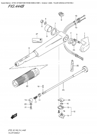 444B  -  Tiller  Handle (Dt30  P40) (444B -  (Dt30 P40))