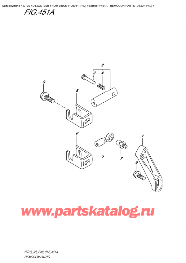  ,   , SUZUKI DT30R S/L FROM 03005-710001~ (P40), Remocon Parts  (Dt30R  P40) / Remocon Parts (Dt30R P40)