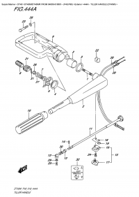 444A  - Tiller  Handle  (Dt40W) (444A -  (Dt40W))