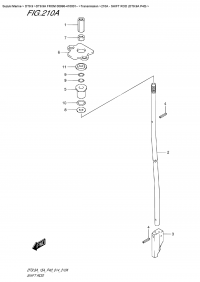 210A  -  Shift  Rod  (Dt9.9A P40) (210A -   (Dt9.9A P40))