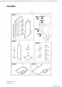 585A  -  Opt:gasket  Set (585A - :  )
