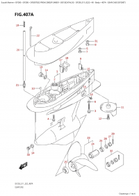 407A - Gear Case (Df200T) (407A -    (Df200T))
